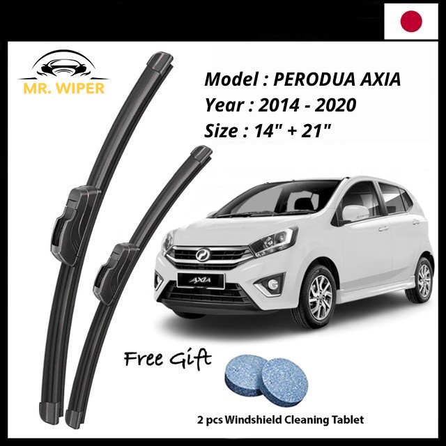 Perodua Axia 2014 2021 Mr Wiper Japan Technology Wiper Blade Shopee Malaysia