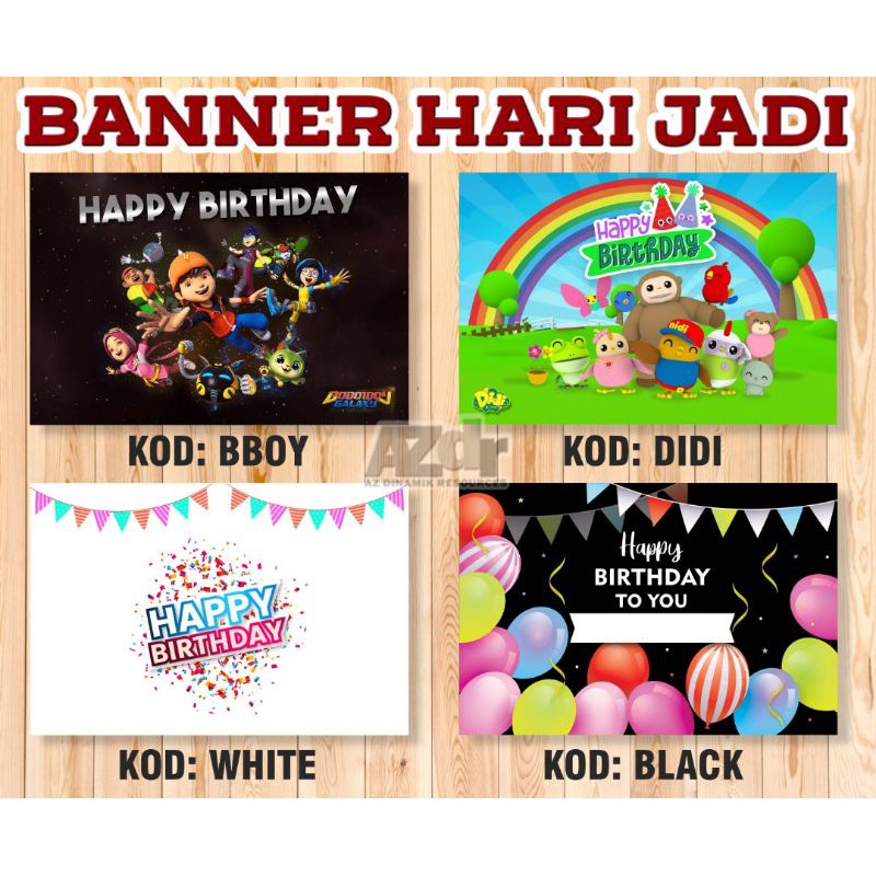 Banner Hari Jadi Birthday Murah Siri 1 Shopee Malaysia