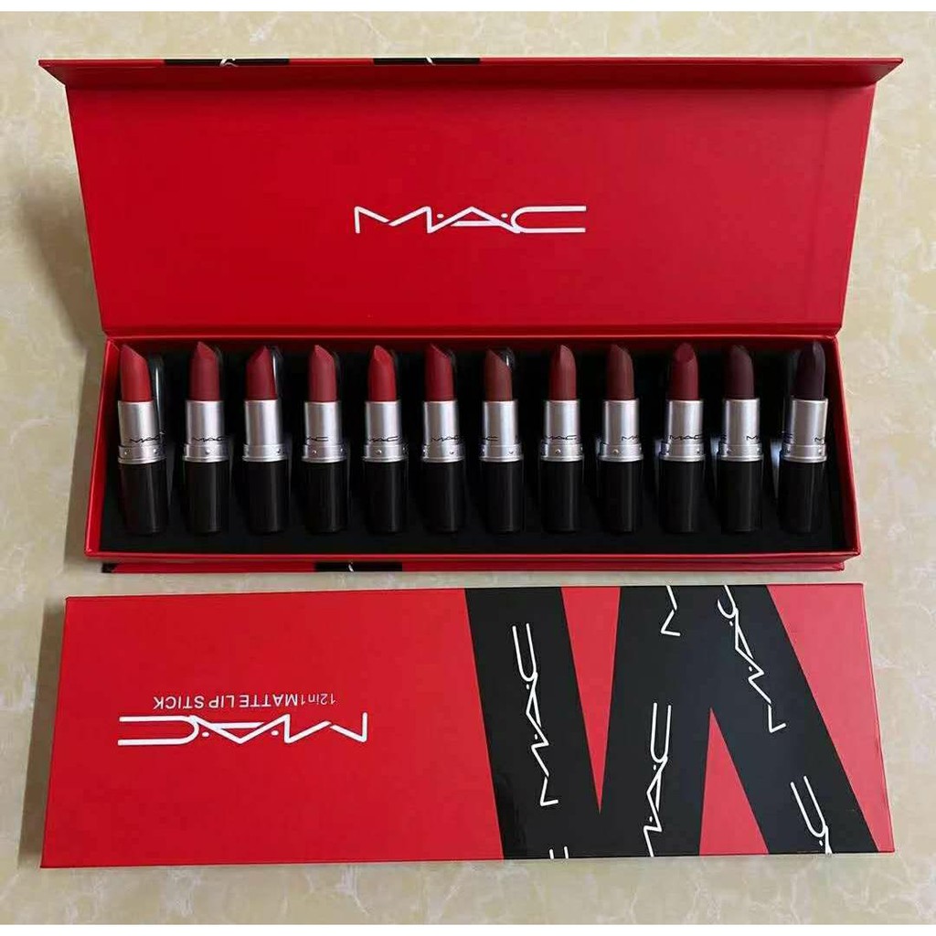 MAC Matte Lipstick (Chili/Marrakesh/Russian Red) (3g) 12PCS | Shopee ...