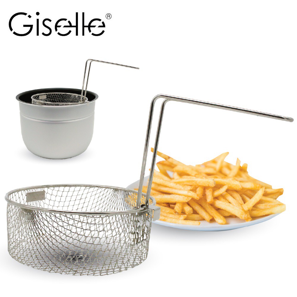 Giselle Round Frying Basket 165 mm Deep Fryer Basket with Hook