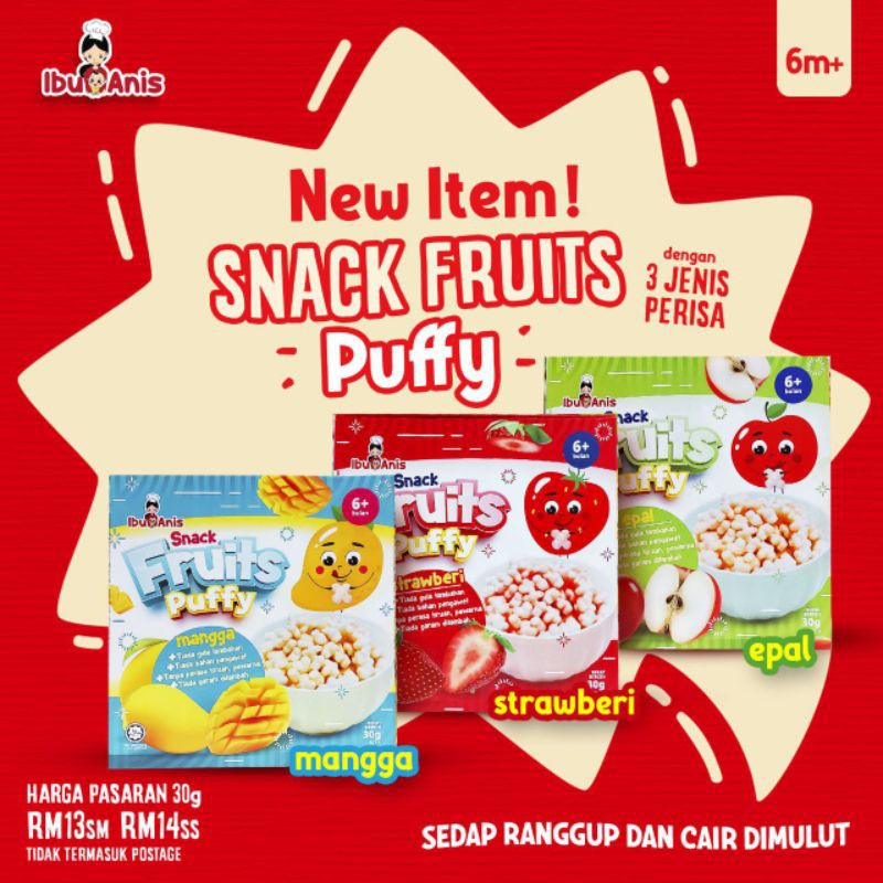 Hot Selling Puffy Fruits Byibuanis Jajan Sihat Homemade