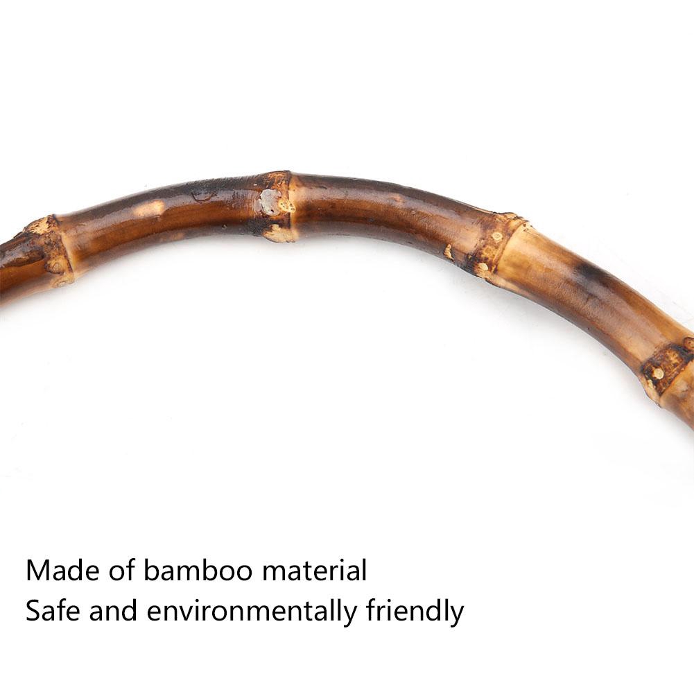 M-W 2PCS Round 5-inch Diameter Bamboo Purse Handbag Handles 