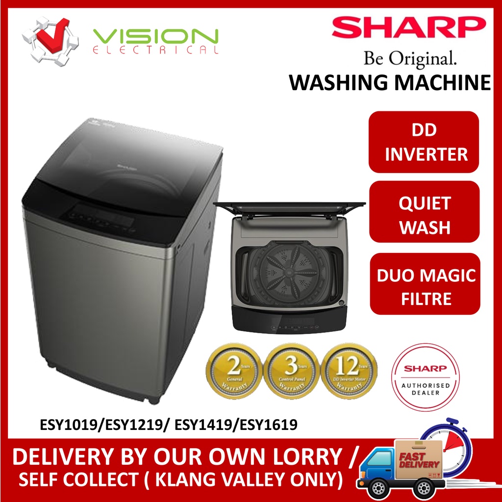 Sharp 10kg Dd Inverter Washing Machine Esy1019 Mesin Basuh Washer Shopee Malaysia