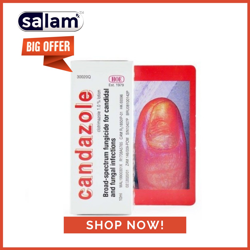 [NEW STOCK!!] CANDAZOLE CLOTRIMAZOLE LOTION 10ML [TREAT NAIL FUNGAL