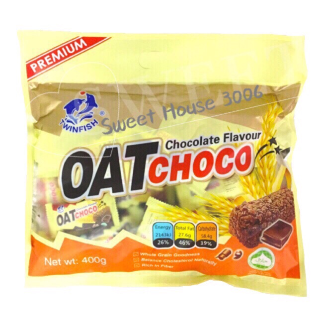Twinfish 400gm Oat Choco Chocolate Flavour Childhood Snacks Ready Stock