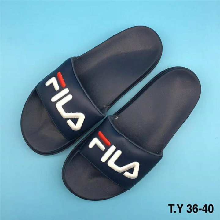 fila slippers blue