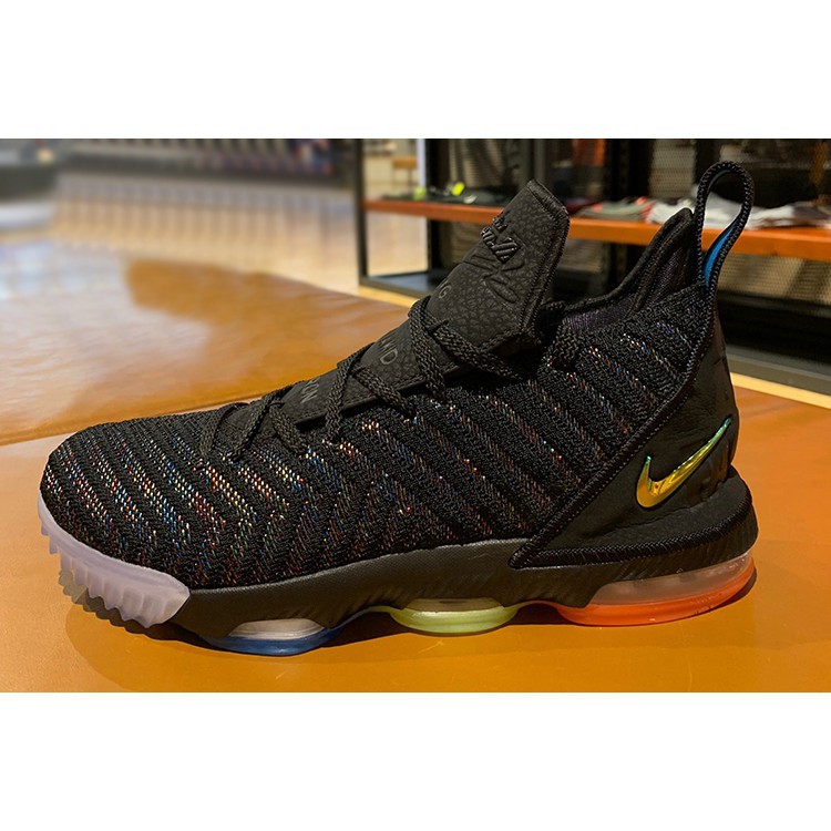 lebron 16 black rainbow