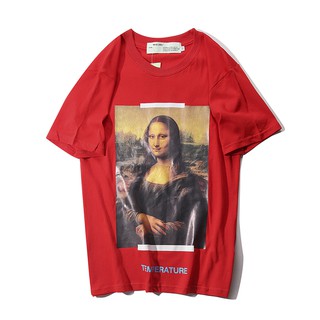 off white mona lisa red t shirt