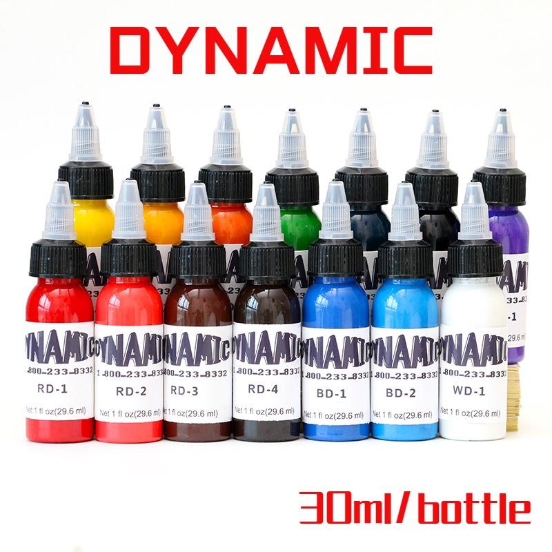 DYNAMIC tattoo inks 1oz 30ml 9 colors tattoo supply tattoo ink set tattoo ink original Professional Tattoo Pigment