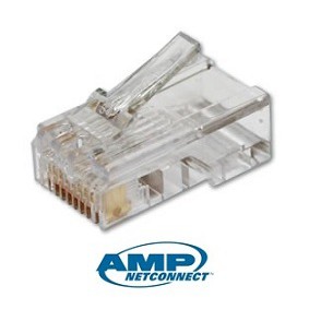 Cat5e Tyco AMP Networking RJ45 Crystal Modular Connector x10pcs