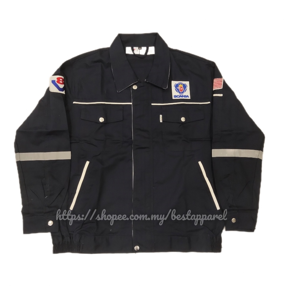 Bus Driver / Truckers Jacket | SCANIA Safety Jacket Reflective | Baju Jaket Kerja Trucker