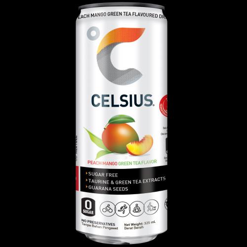 [BUY 3 FREE 1] Celsius Peach Mango Green Tea Flavoured Drink 3 x 325ml