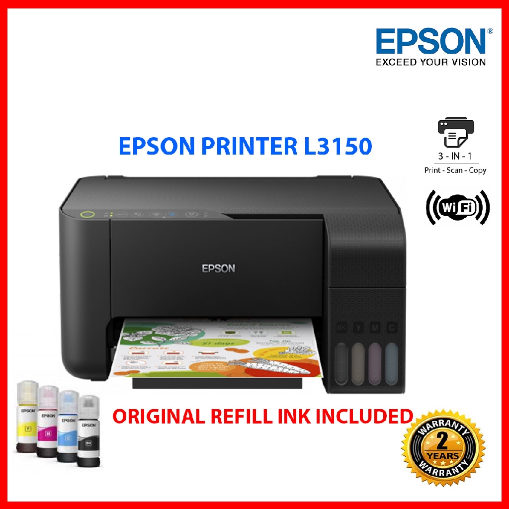 Epson EcoTank L3150 Wi-Fi All-in-One Ink Tank Printer with ...