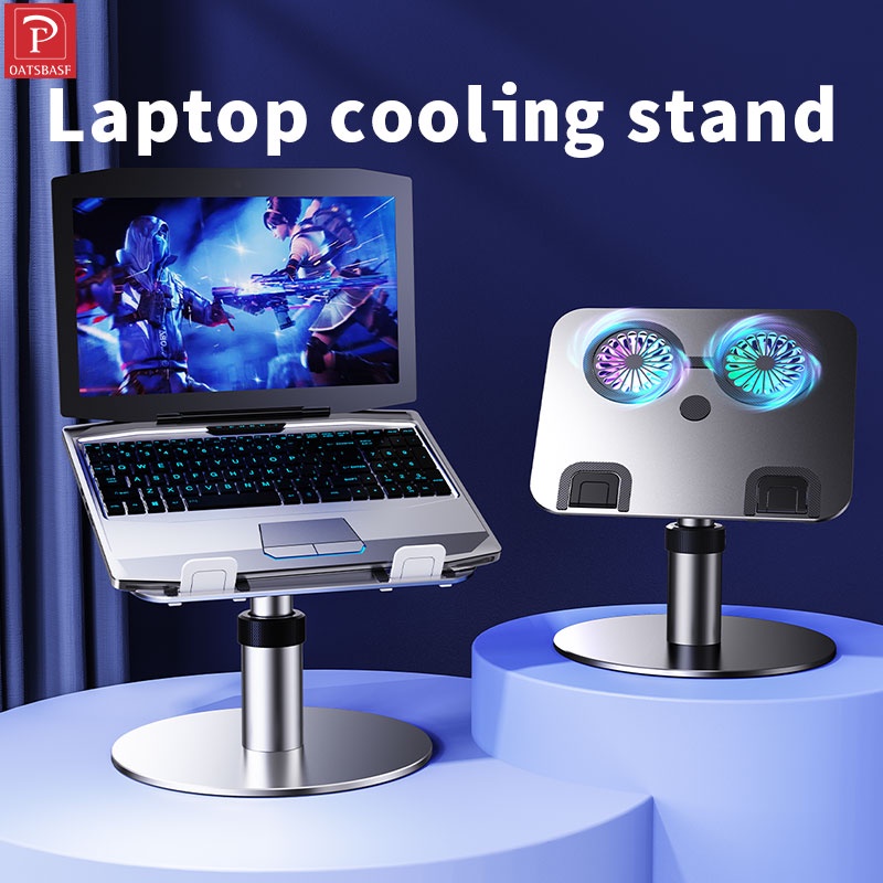 OATSBASF Laptop Cooler Stand Ergonomic Tablet Stand Adjustable Aluminum