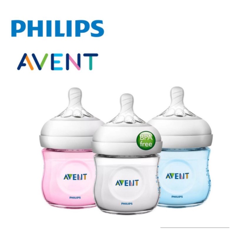 Philips Avent Natural Feeding Bottle 4oz/125ml/Replacement Soft Spouts (Without Retail Packaging