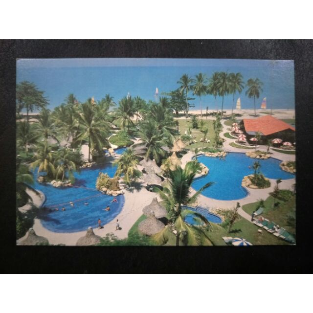 1980s Penang Old Postcard-Golden Sands Hotel Penang-A Shangri-La International Hotel