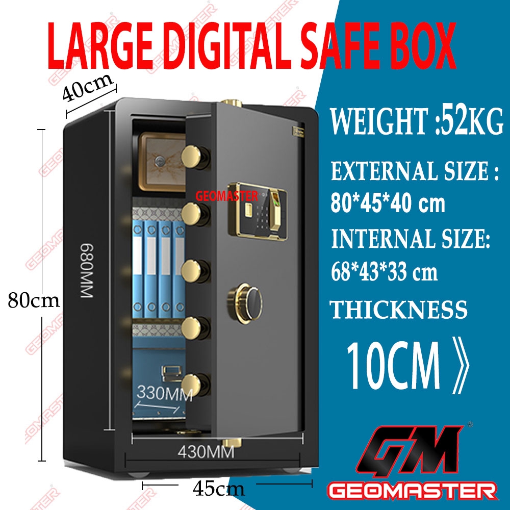 GEOMASTER Large Safe Box Fire safety Box Shopee Malaysia