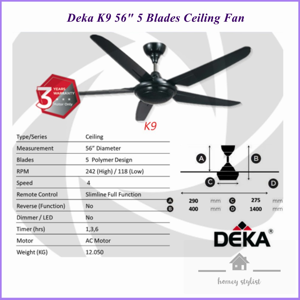 Deka Ceiling Fan Manual Shelly Lighting