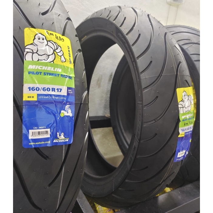 Michelin Pilot Street Radial 160 60r17 22 Shopee Malaysia