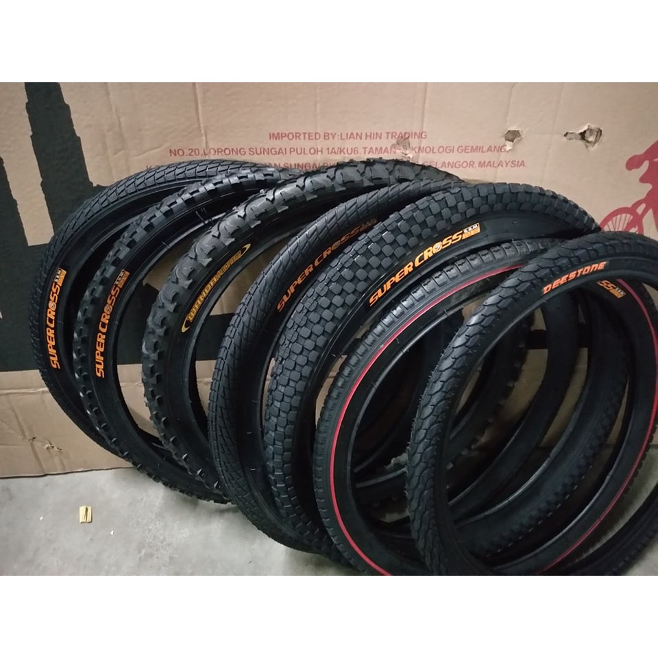 Bicycle Tyre Tire Tayar Basikal 12" 16" 20" 24" 26" MTB BMX Lajak (1pc