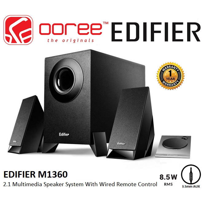 EDIFIER M1360 2.1 SPEAKER SYSTEM UPWARD ANGLED SATELITE & DOWNWARD