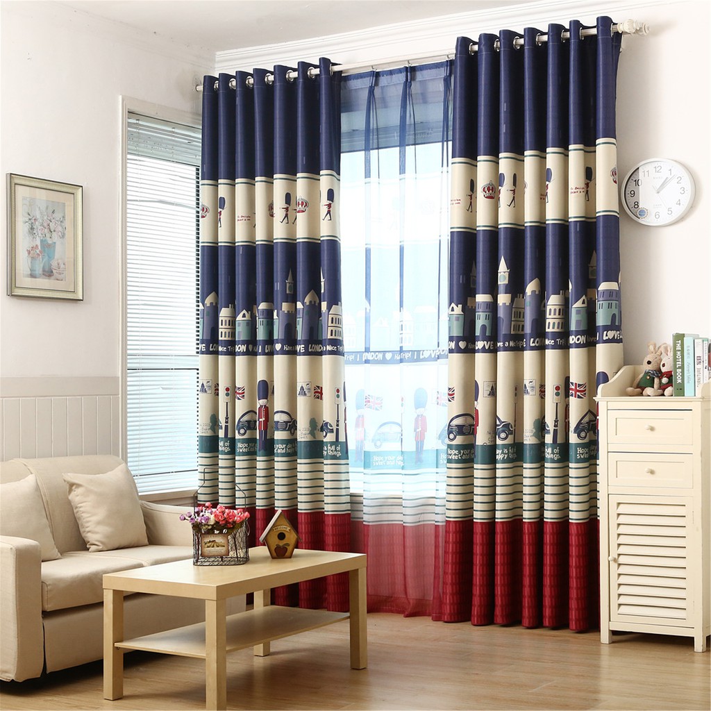 Fashion Blackout Children S Room Curtain Cartoon Printed Window