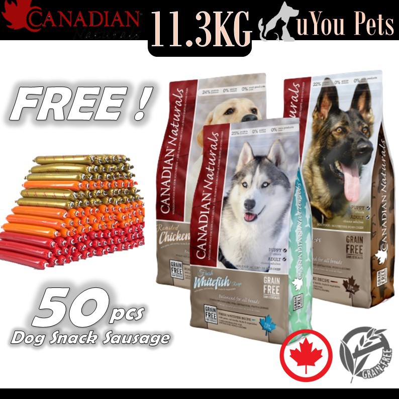 Canadian Naturals Grain Free Dog Food 11 3kg Free Gift Pet Snack Sausage X50 Shopee Malaysia