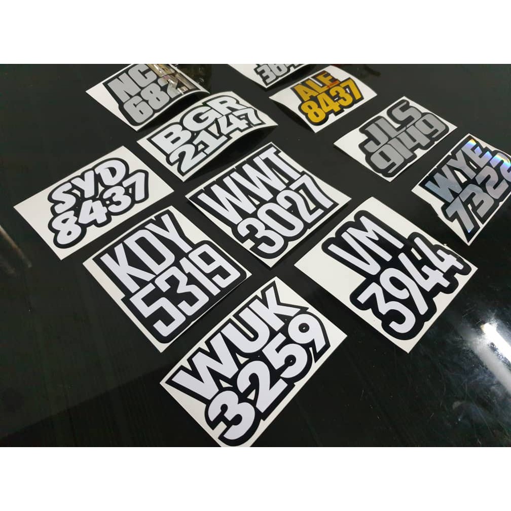 Nombor Plate Motor Sticker Depan Murah Shopee Malaysia