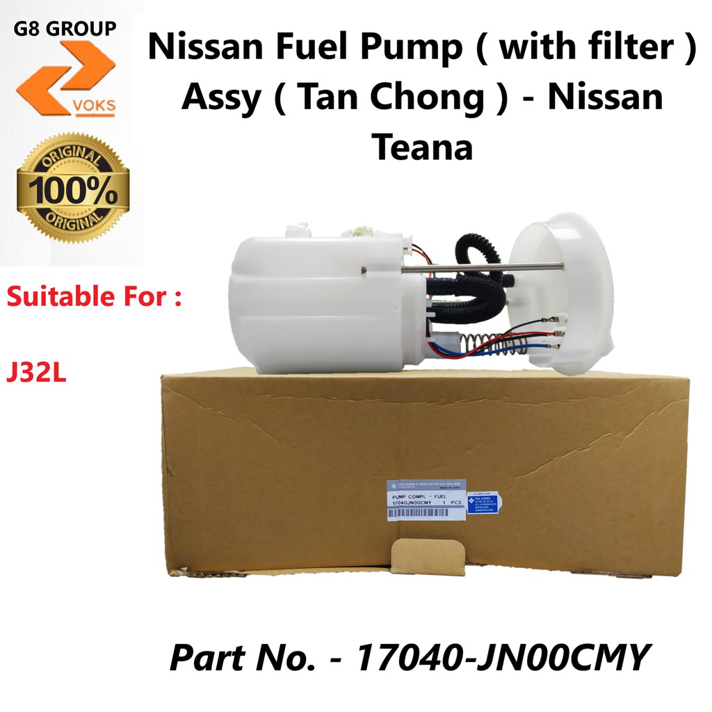 Nissan Fuel Pump With Filter Assy Tan Chong Nissan Teana 17040 Jn00cmy Shopee