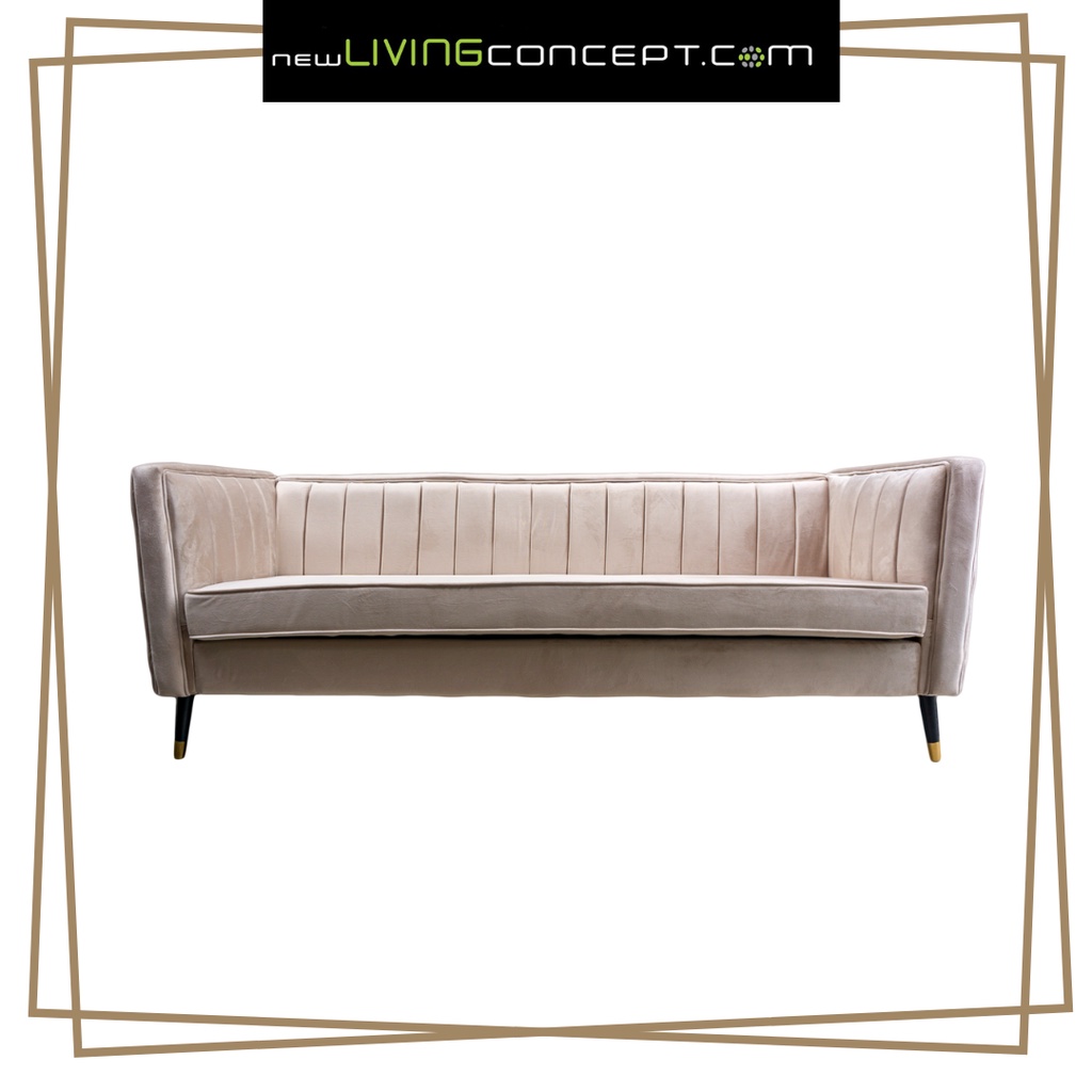 Tuxedo 3 Seater Sofa / Velvet Luxury Sofa / Home Living Furniture- FRM6300