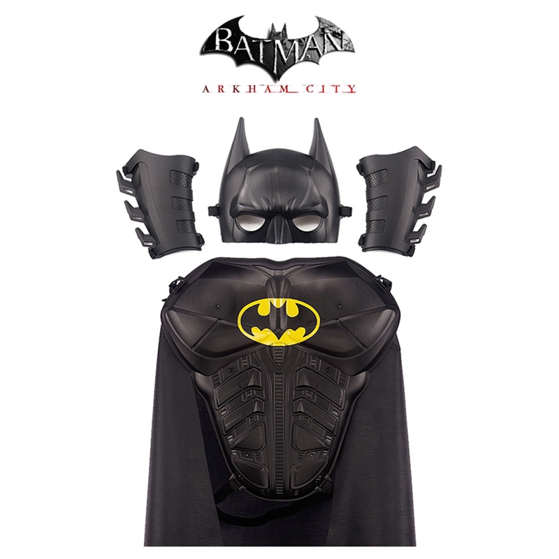 Cosplay Batman Costume Children Clothing Kids Mask Cloak Wristguard  Breastplate | Shopee Malaysia