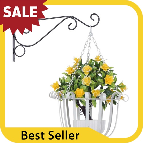 Popular Product Hanging Planter Basket Flower Pot Holder Round Iron Hanging Planter Pot Basket Floating Wall Hanging Pl