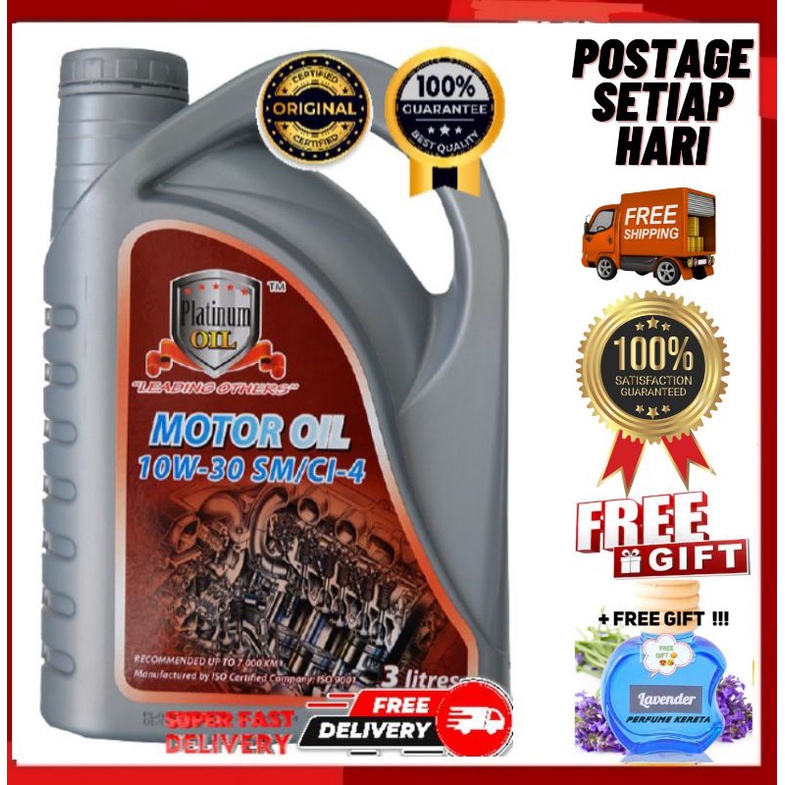 Platinum Oil Mineral Base 10w 30 3l Engine Oil Minyak Hitam Kereta Free Shipping Shopee Malaysia