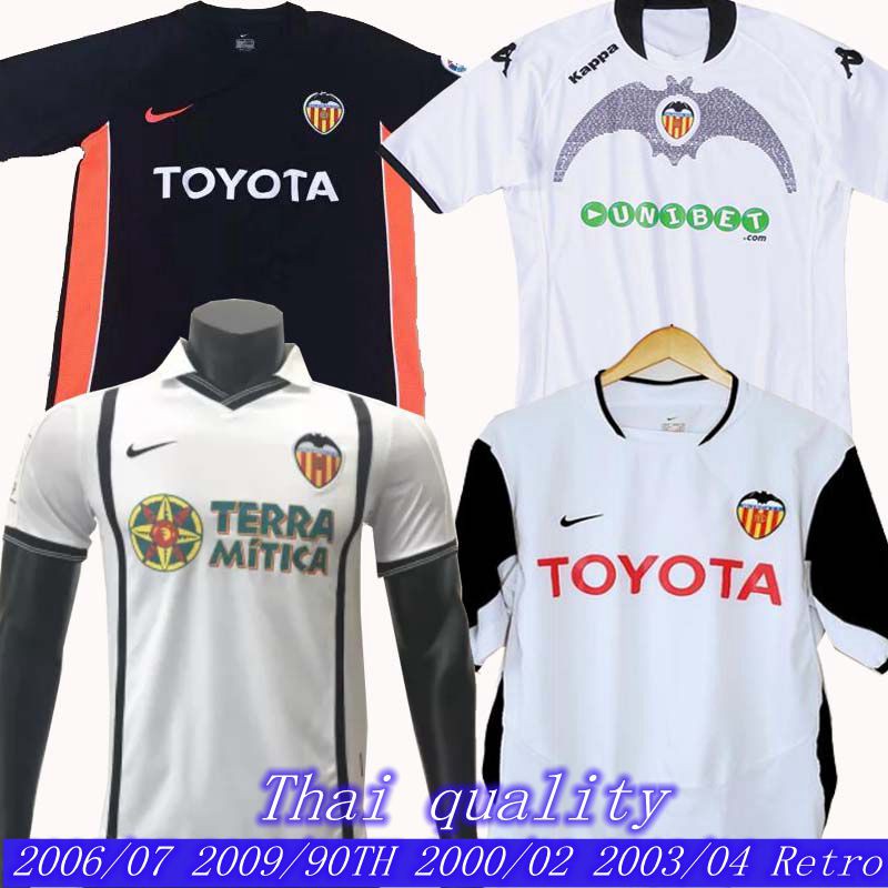 Valencia 03 04 06 07 00 01 09 Home Retro Soccer Jerseys Shopee Malaysia