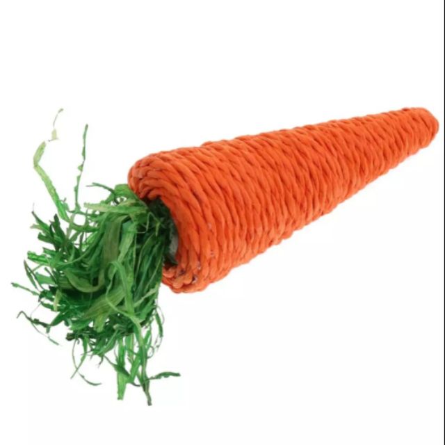 Pet Chew Toy Straw Carrots Shaped Play Toy For Dog Cat Hamster Rabbit