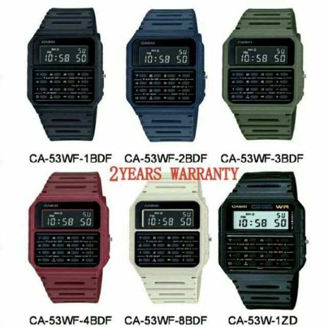 Calculator Watch 2years Warranty Ca 53wf Ca 53w 1z Youth Unisex Ca 53wf 1b Ca 53wf 2b Ca 53wf 3b Ca 53wf 4b Ca 53wf 8b Shopee Malaysia