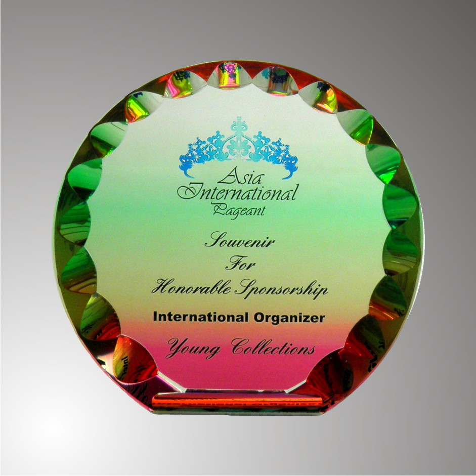 Crystal Award Plaque/Appreciation Plaque/Sales Achievement Plaque