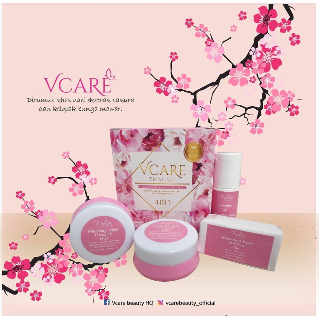 Buy Vcare Skincare Set 4in1 Exclusive Trial Seetracker Malaysia