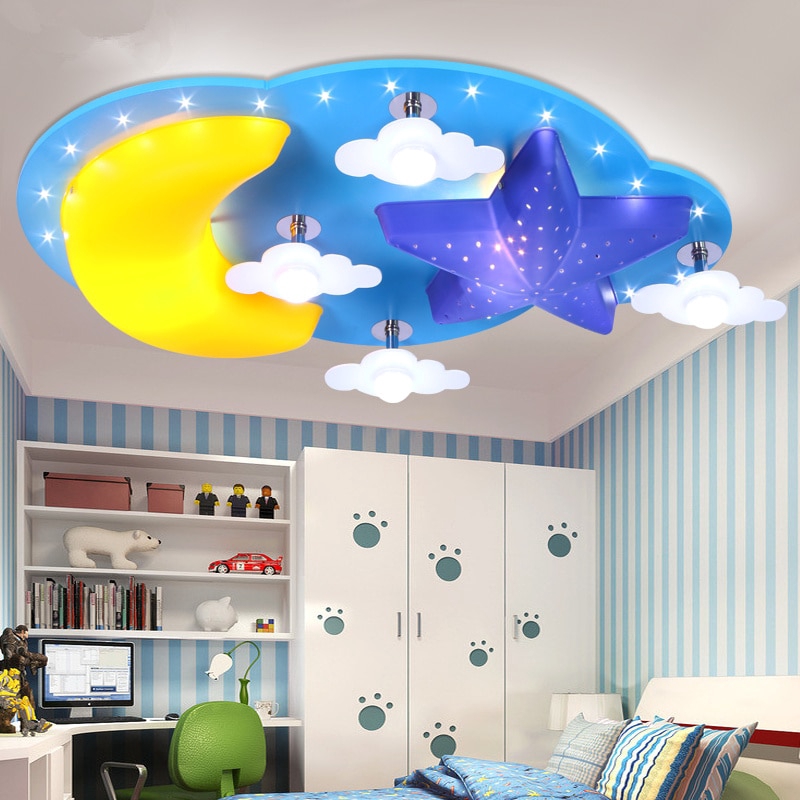 Creative Cartoon Star Moon Children S Room Bedroom Ceiling Lamp