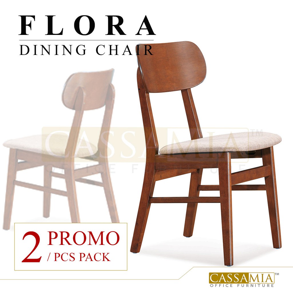 Cassamia Promo Package With 2 Pcs Flora Solid Wood Dining Chair Shopee Malaysia