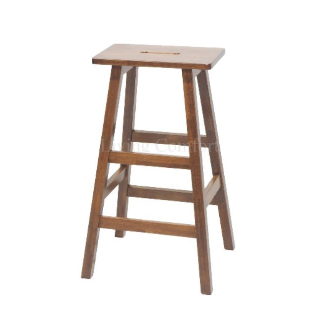 Yamato 29 Solid Rubber Wood Bar Stool, Square Rubber Bar Stool Feet