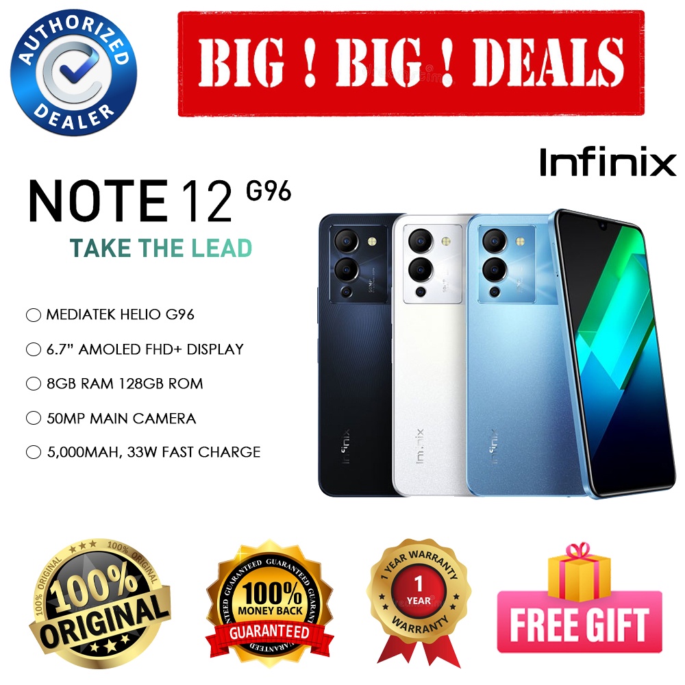 Infinix Note 12 G96 8gb128gb Gb256gb 100 Original 1 Year Manufacturer Warranty By Infinix 