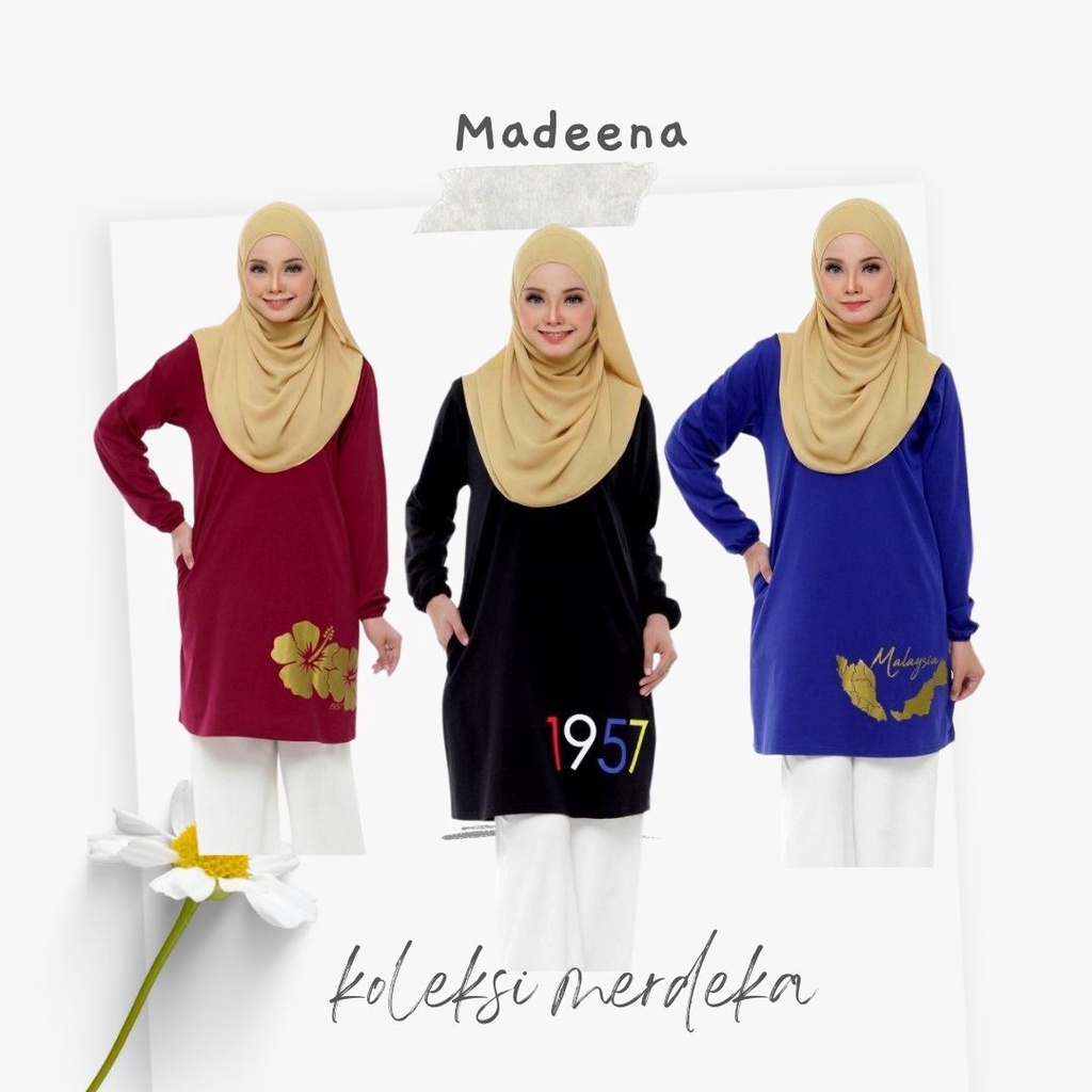 [SALE] Tshirt Muslimah Merdeka Tshirt Muslimah Labuh Tshirt Muslimah Cotton XS-2XL