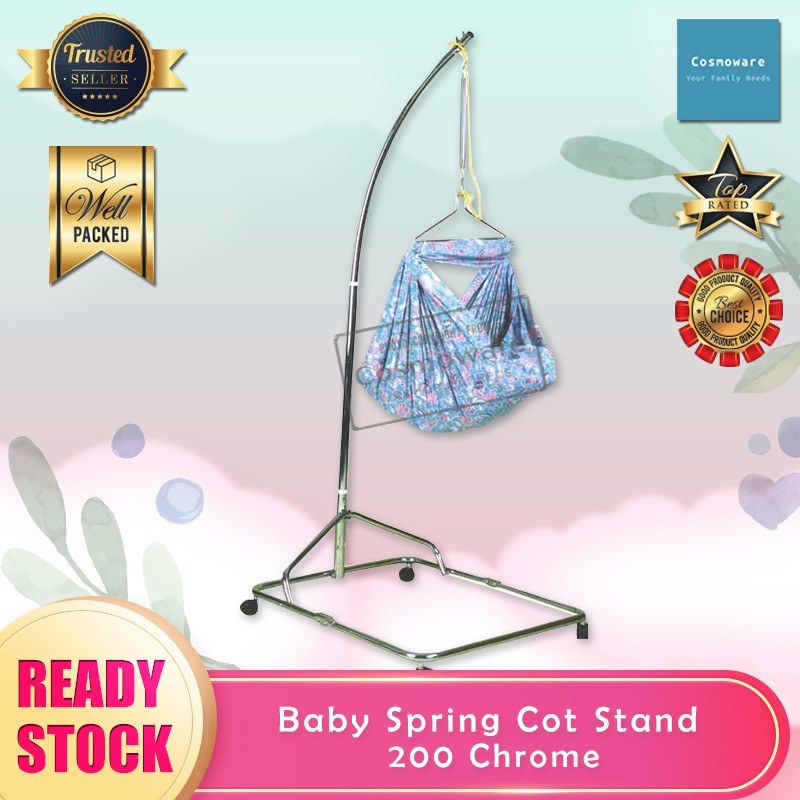 Baby Spring Cot Stand 200 (Chrome) / Buaian Bayi [READY STOCK] | Shopee ...