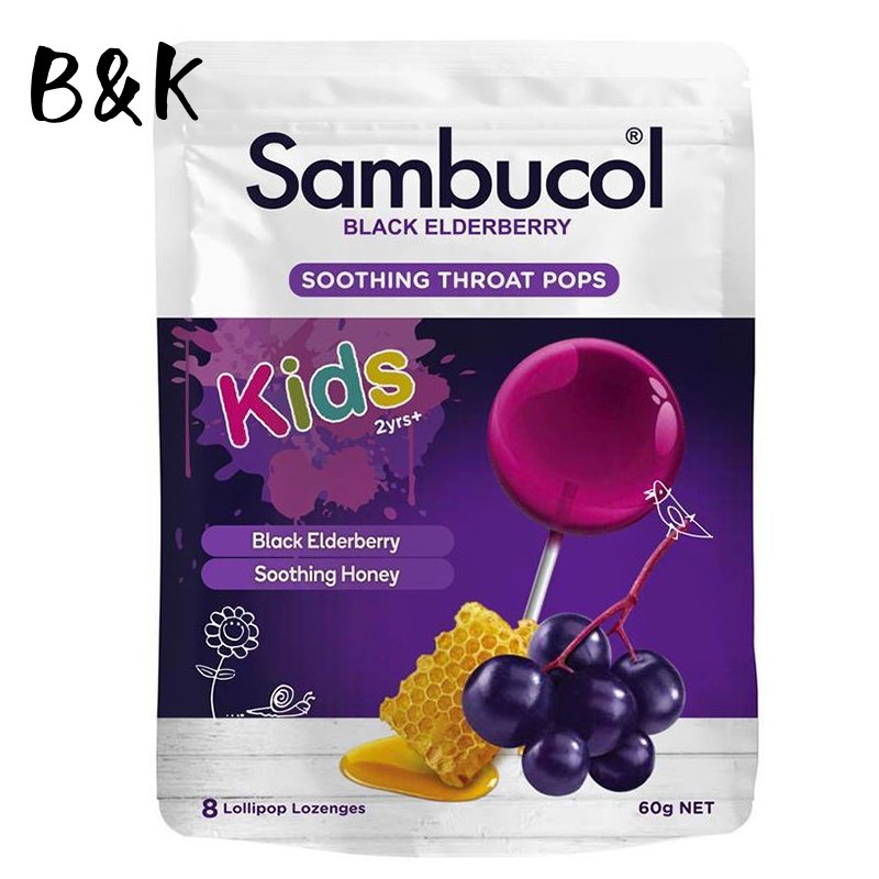 (Ready Stock)Sambucol Kids Soothing Throat Pops ( 8 Pack )(EXP10/2023
