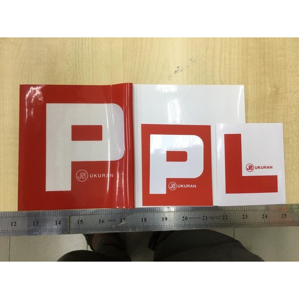 Sticker Lesen memandu Kereta Motor Sticker lesen P atau L ukuran JPJ  Perodua Myvi Axia Viva KAncil Kelisa Proton Saga