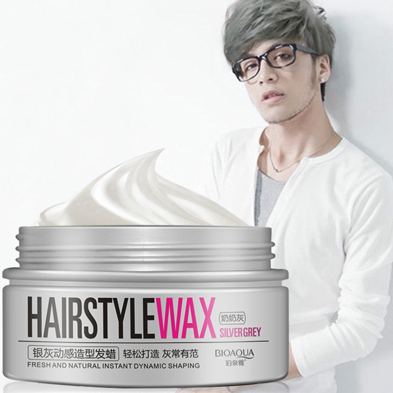 Men S Hair Wax Silver White Hairstyle Gel Water Salon European