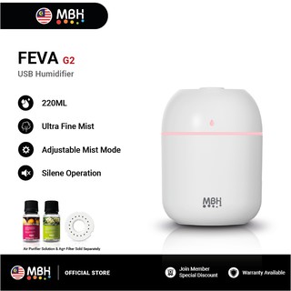 Image of MBH FEVA G2 Mini Portable Room Humidifier, USB Humidifier, USB Aroma Diffuser