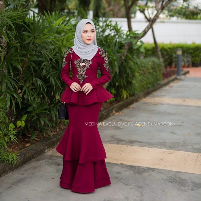 Medina Exclusive Peplum Baju Raya 19 Design Terbaru Baju Nikah Baju Tunang Shopee Malaysia