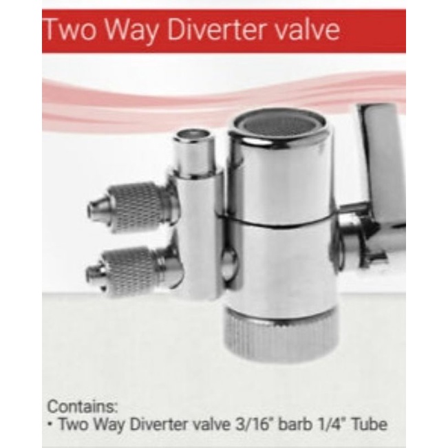 FAUCET ADAPTER DIVERTER VALVE 2 WAY WATER FILTER ADAPTER TWO WAY HIGH
